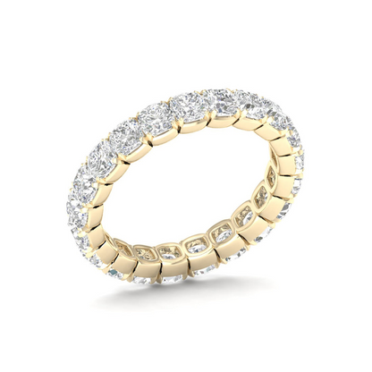 3 CTW Cushion Eternity Lab Grown Diamond Wedding Band
