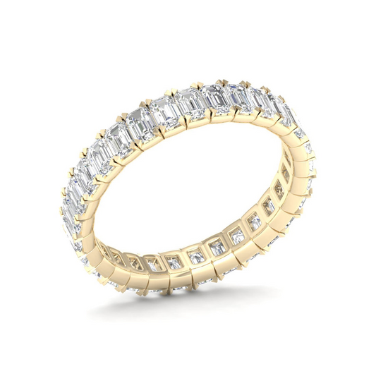 2 CTW Emerald Eternity Lab Grown Diamond Wedding Band