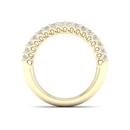 1 CTW Entwine Double Row 18KT Gold Lab Grown Diamond Wedding Band