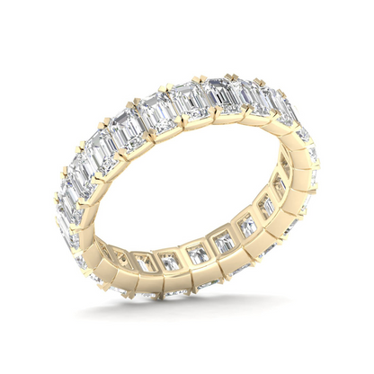 4 CTW Emerald Eternity Lab Grown Diamond Wedding Band
