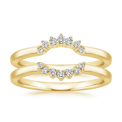 White Gold 0.14CTW Round Cut Lab Grown Diamond Stacked Wedding Rings