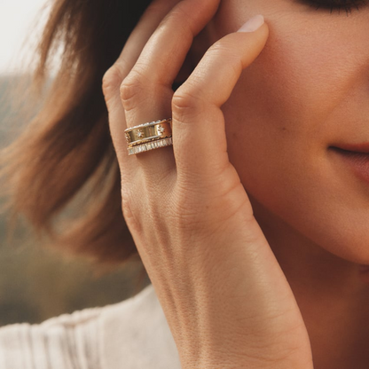 0.07CTW Lab Grown Diamond Full Bezel Set Wedding Band