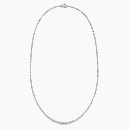 5.50 CTW  Lab Grown Diamond Angled Riviere Tennis Necklace