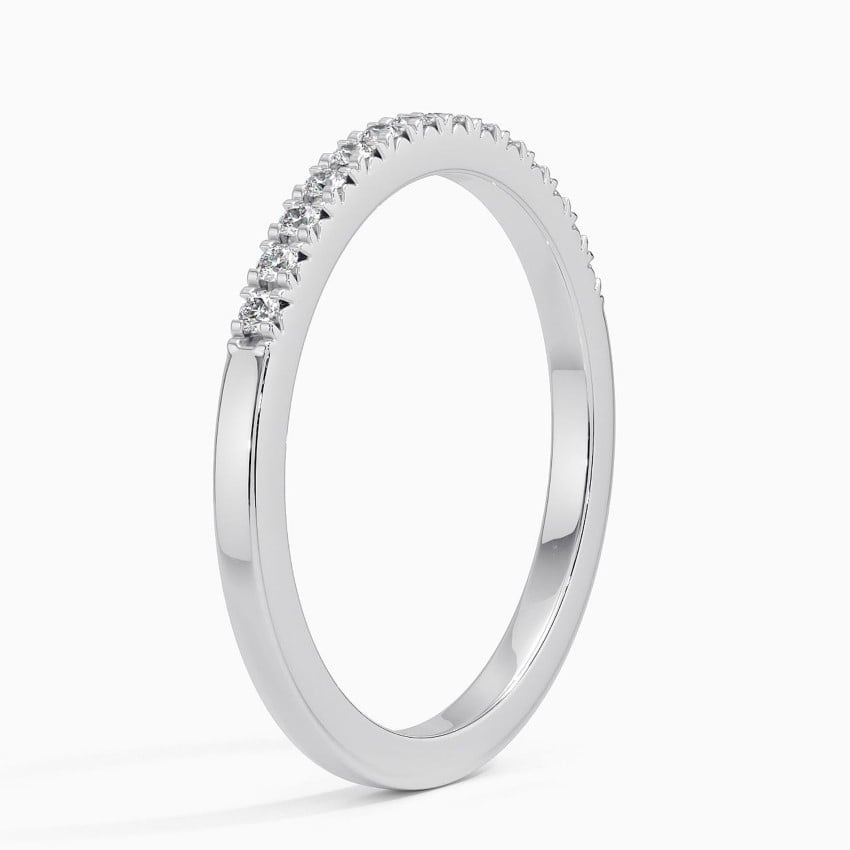 0.13CTW Round Lab Grown Diamond Simple Wedding Band