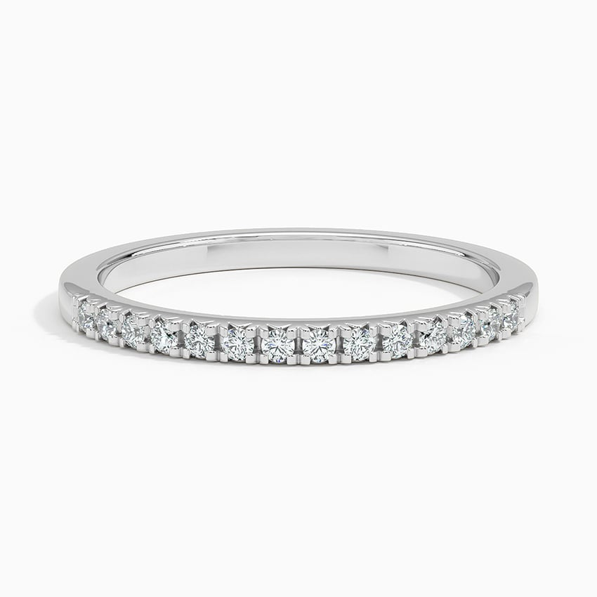 0.13CTW Round Lab Grown Diamond Simple Wedding Band
