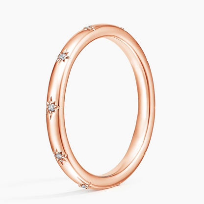 0.05CTW Lab Grown Diamond Simple Stackable Wedding Band