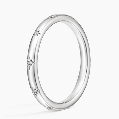 0.05CTW Lab Grown Diamond Simple Stackable Wedding Band