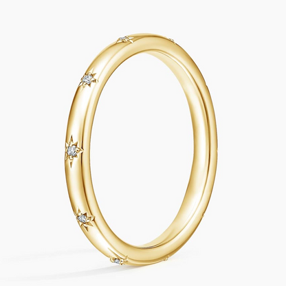 0.05CTW Lab Grown Diamond Simple Stackable Wedding Band