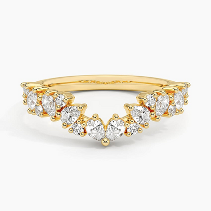 0.40CTW Lab Grown Diamond Unique Fancy Wedding Band