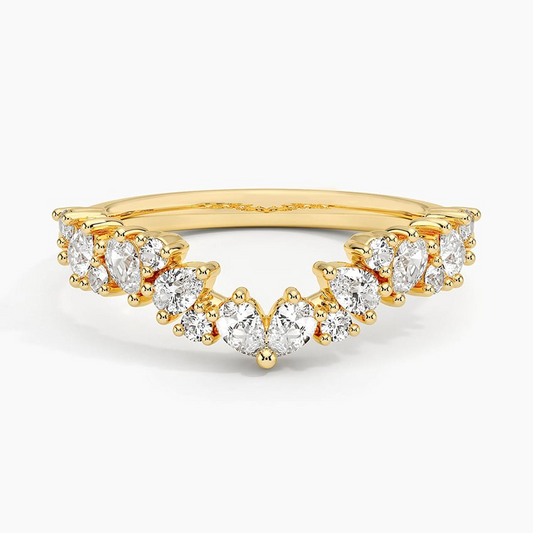 0.40CTW Lab Grown Diamond Unique Fancy Wedding Band