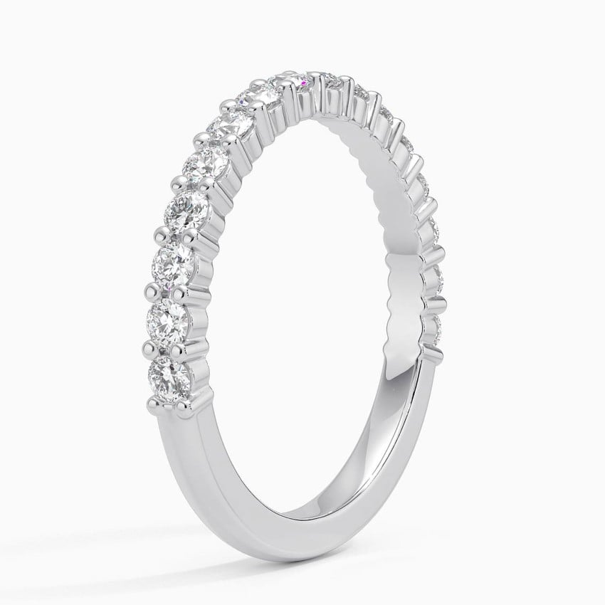 0.45CTW Lab Grown Diamond Half Eternity Wedding Band