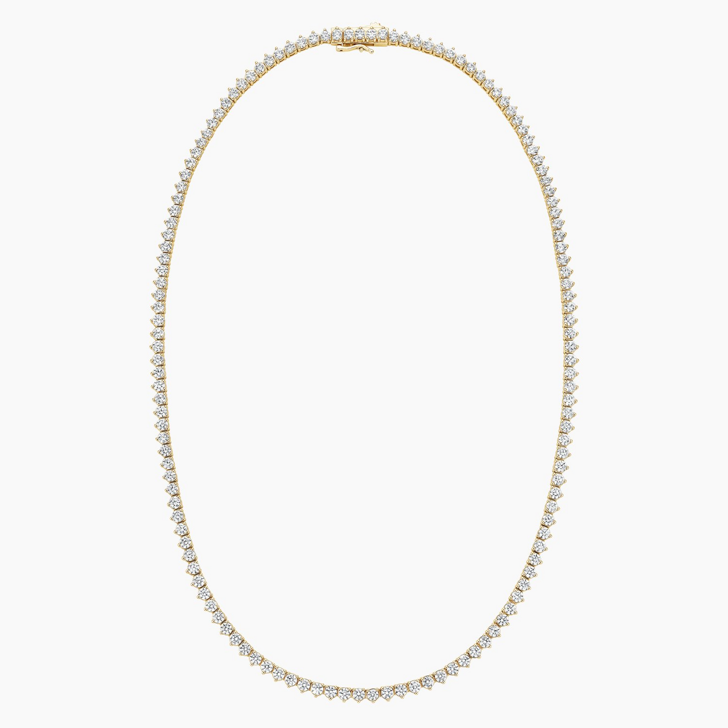 10 CTW 16 in. Perfect Three-Prong Diamond Tennis Necklace