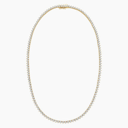 10 CTW 16 in. Perfect Three-Prong Diamond Tennis Necklace
