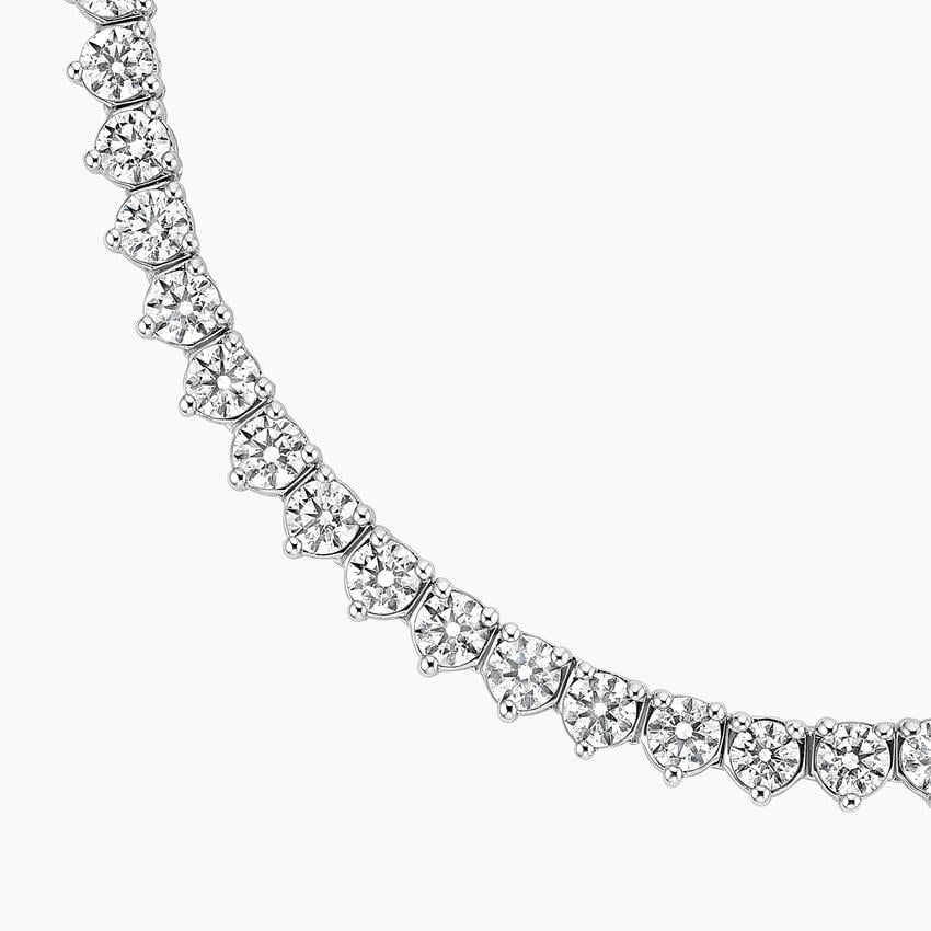 10 CTW 16 in. Perfect Three-Prong Diamond Tennis Necklace