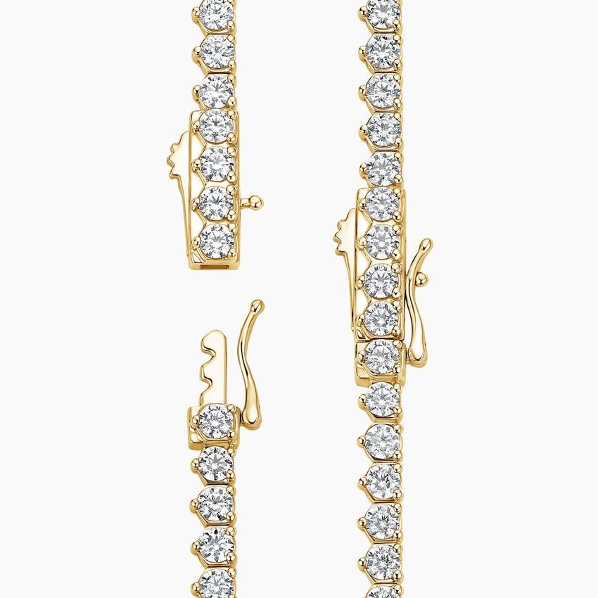 10 CTW 16 in. Perfect Three-Prong Diamond Tennis Necklace