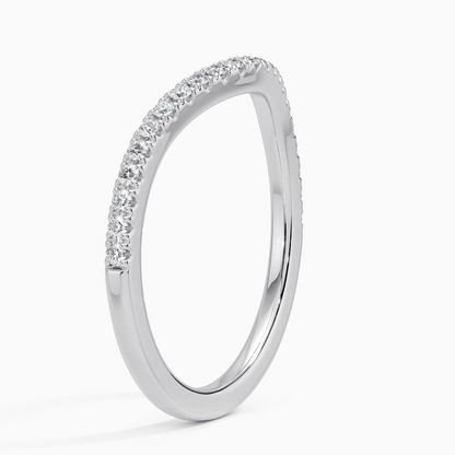 0.17 CTW Curved Ballad 10k Yellow Gold Lab Grown Diamond Band