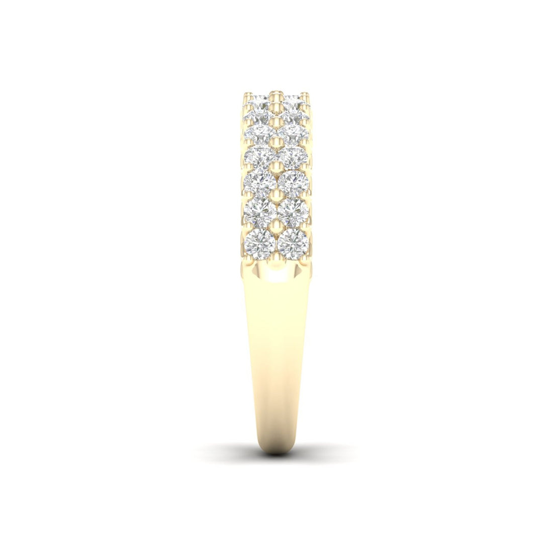 1 CTW Entwine Double Row 18KT Gold Lab Grown Diamond Wedding Band