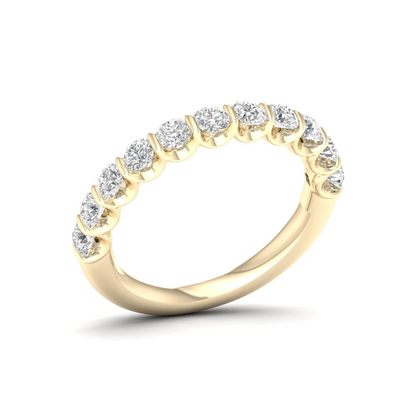 1 CTW Scalloped Channel Set Lab Grown Diamond Anniversary Band