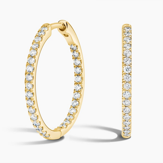 Perfect Small Hoop Diamond Earrings