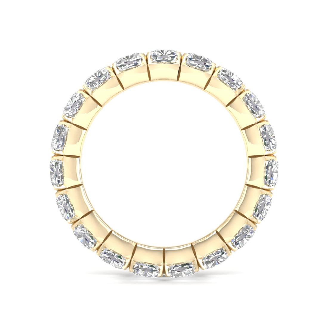 5 CTW Cushion Diamond Eternity Lab Grown Diamond Wedding Band