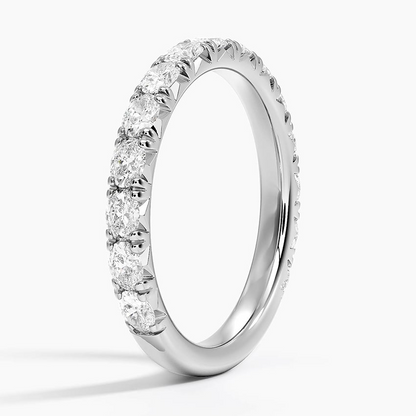 Yellow Gold 0.81CTW Oval Lab Grown Diamond Wedding Band