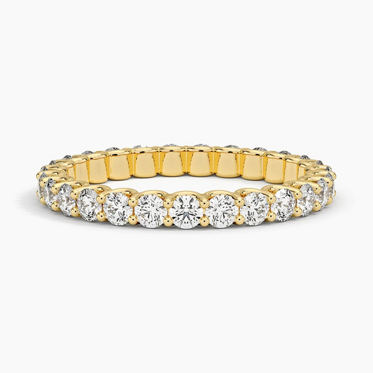 18k Solid Yellow Gold Lab Grown Diamond Stacking Wedding Band