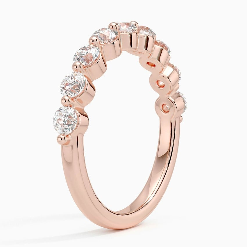 0.75CTW Lab Grown Diamond Shared Prong Wedding Band