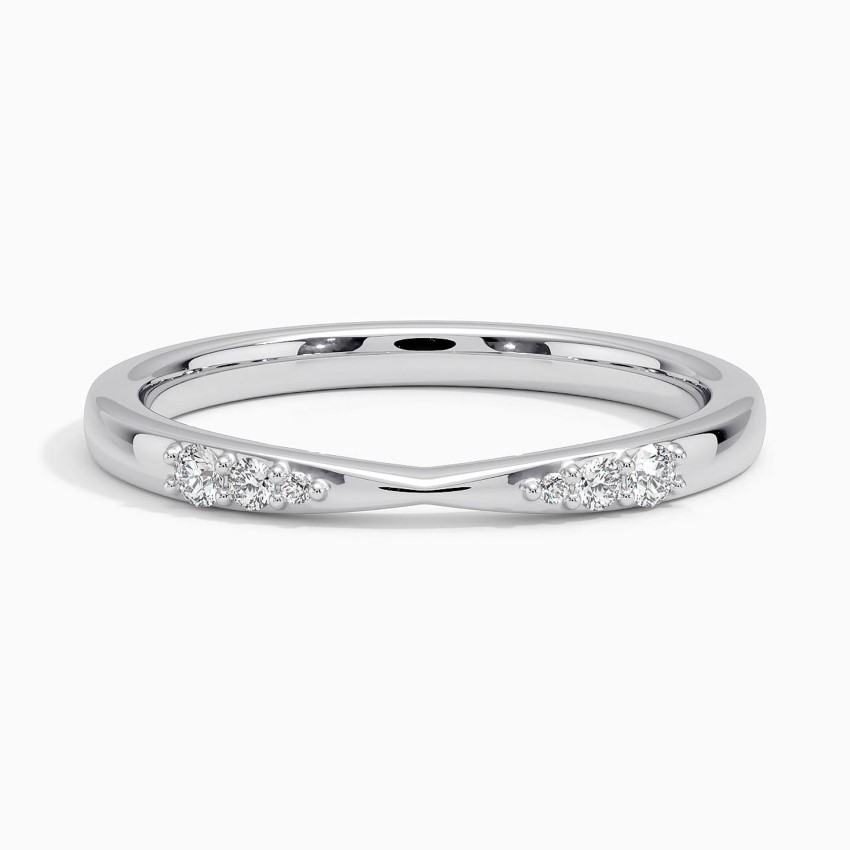 0.07 CTW Dainty Lab Grown Diamond 14k Gold Wedding Band