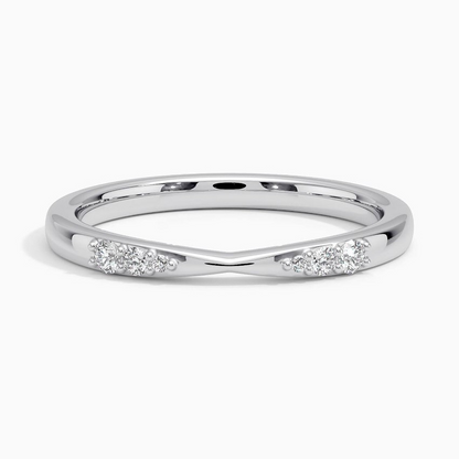 0.07 CTW Dainty Lab Grown Diamond 14k Gold Wedding Band