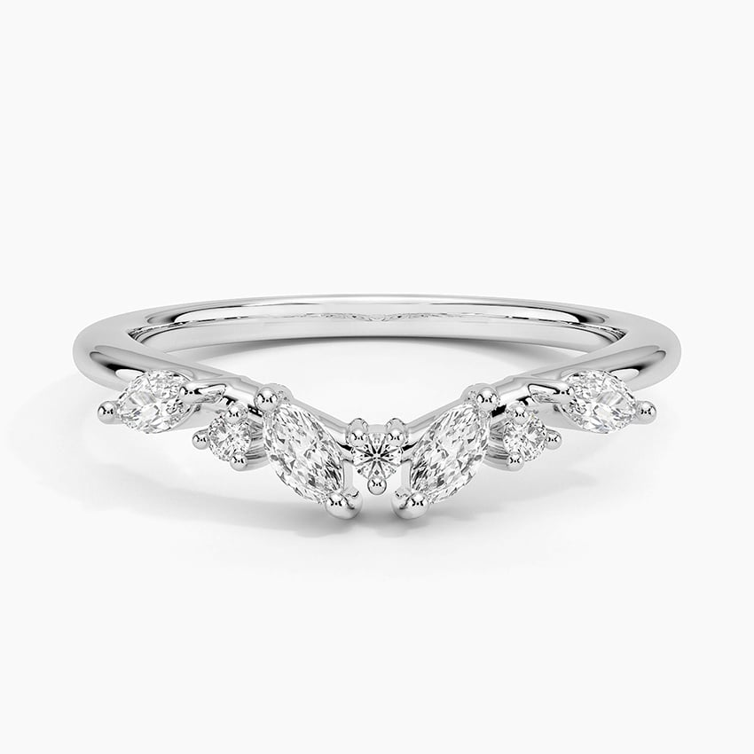 0.24CTW Lab Grown Diamond Cheveron Wedding Band