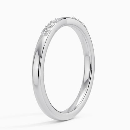 0.07 CTW Dainty Lab Grown Diamond 14k Gold Wedding Band