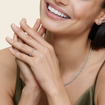 0.90CTW  Lab Grown Diamond Full Eternity Wedding Band