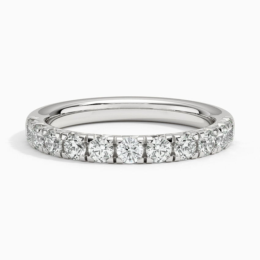 0.64CTW Lab Grown Diamond Half Eternity Simple Wedding Band