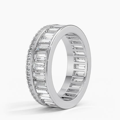 18k Yellow Gold Cluster Lab Grown Diamond Wedding Band