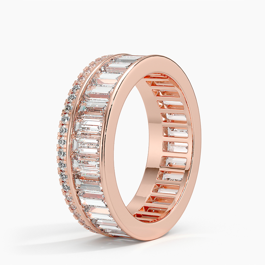 18k Yellow Gold Cluster Lab Grown Diamond Wedding Band