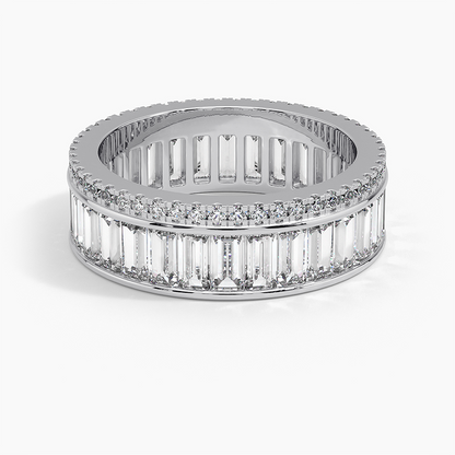 18k Yellow Gold Cluster Lab Grown Diamond Wedding Band