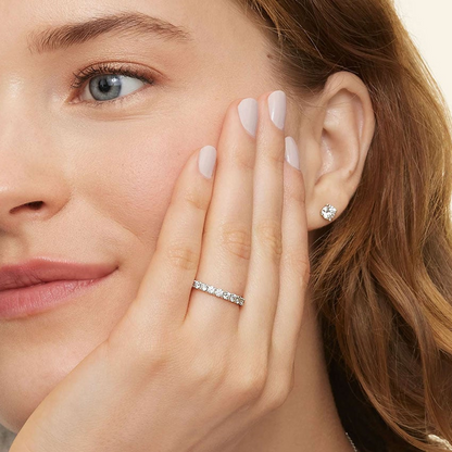 0.64 CTW 18k Gold Lab Gown Diamond Half Coverage Wedding Band