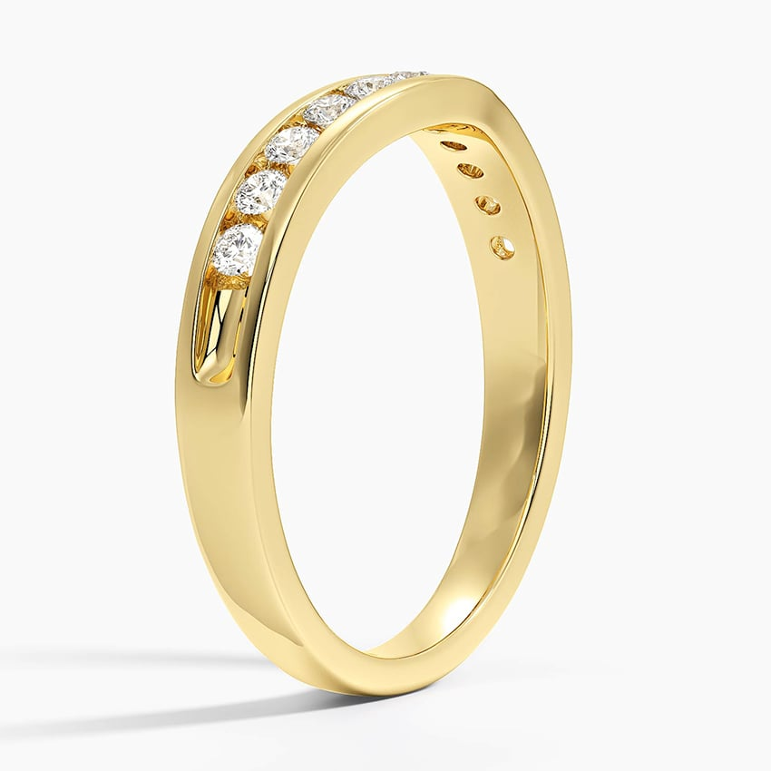 Channel Set 0.22CTW Round Lab Grown Diamond Wedding Band