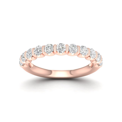 1 CTW Scalloped Channel Set Lab Grown Diamond Anniversary Band