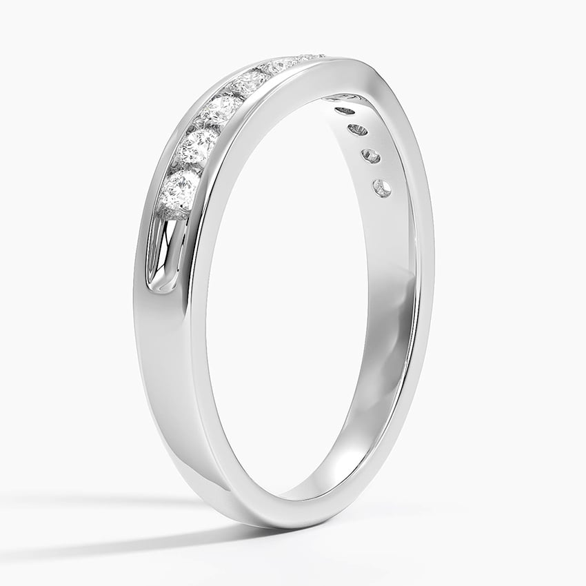 Channel Set 0.22CTW Round Lab Grown Diamond Wedding Band