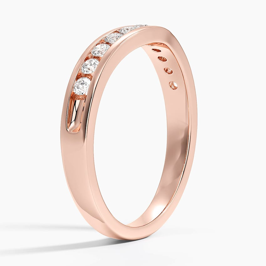 Channel Set 0.22CTW Round Lab Grown Diamond Wedding Band