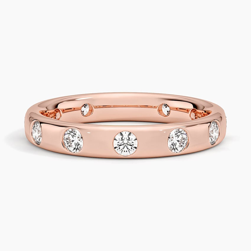 0.77CTW Lab Grown Diamond Flush Setting Wedding Band