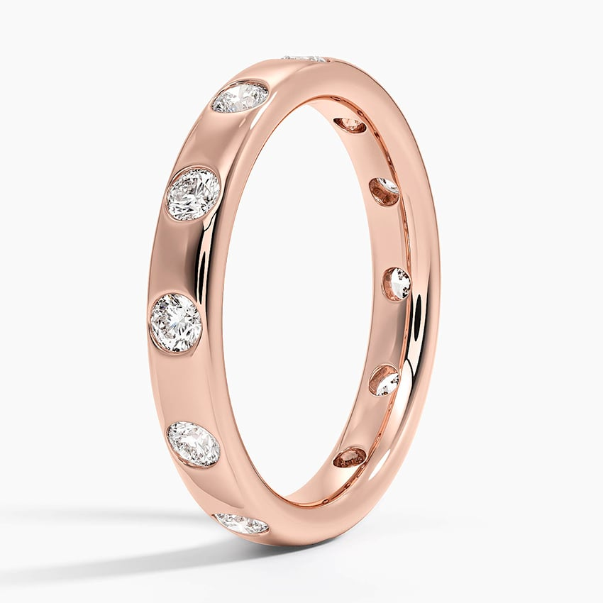 0.77CTW Lab Grown Diamond Flush Setting Wedding Band