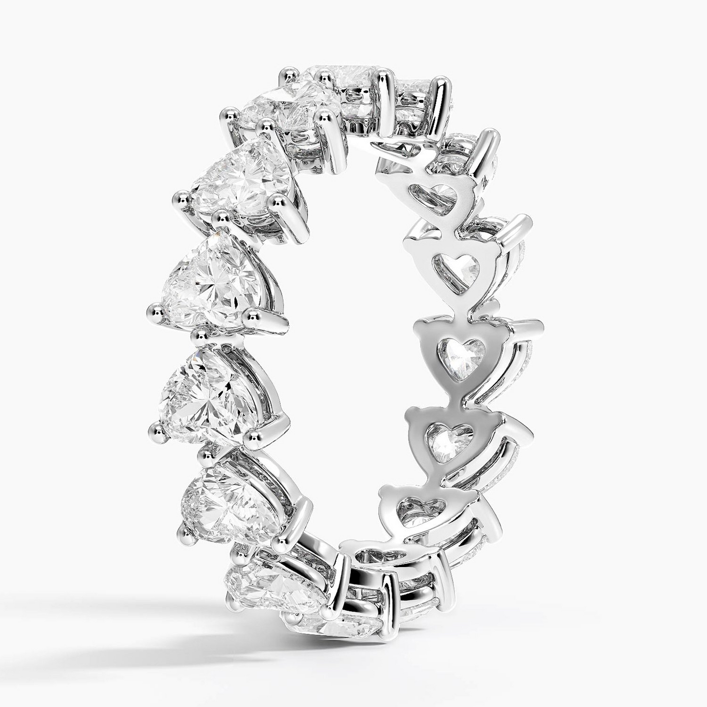 Heart Shaped Full Eternity Lab Grown Diamond Wedding Band