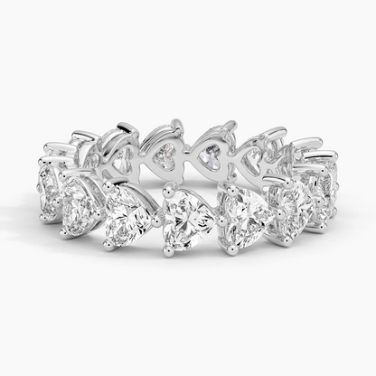 Heart Shaped Full Eternity Lab Grown Diamond Wedding Band