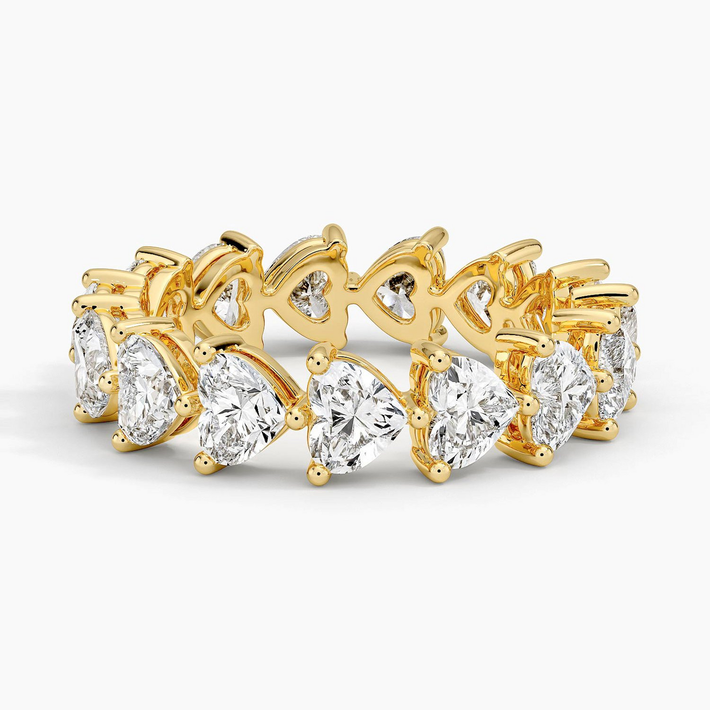 Heart Shaped Full Eternity Lab Grown Diamond Wedding Band