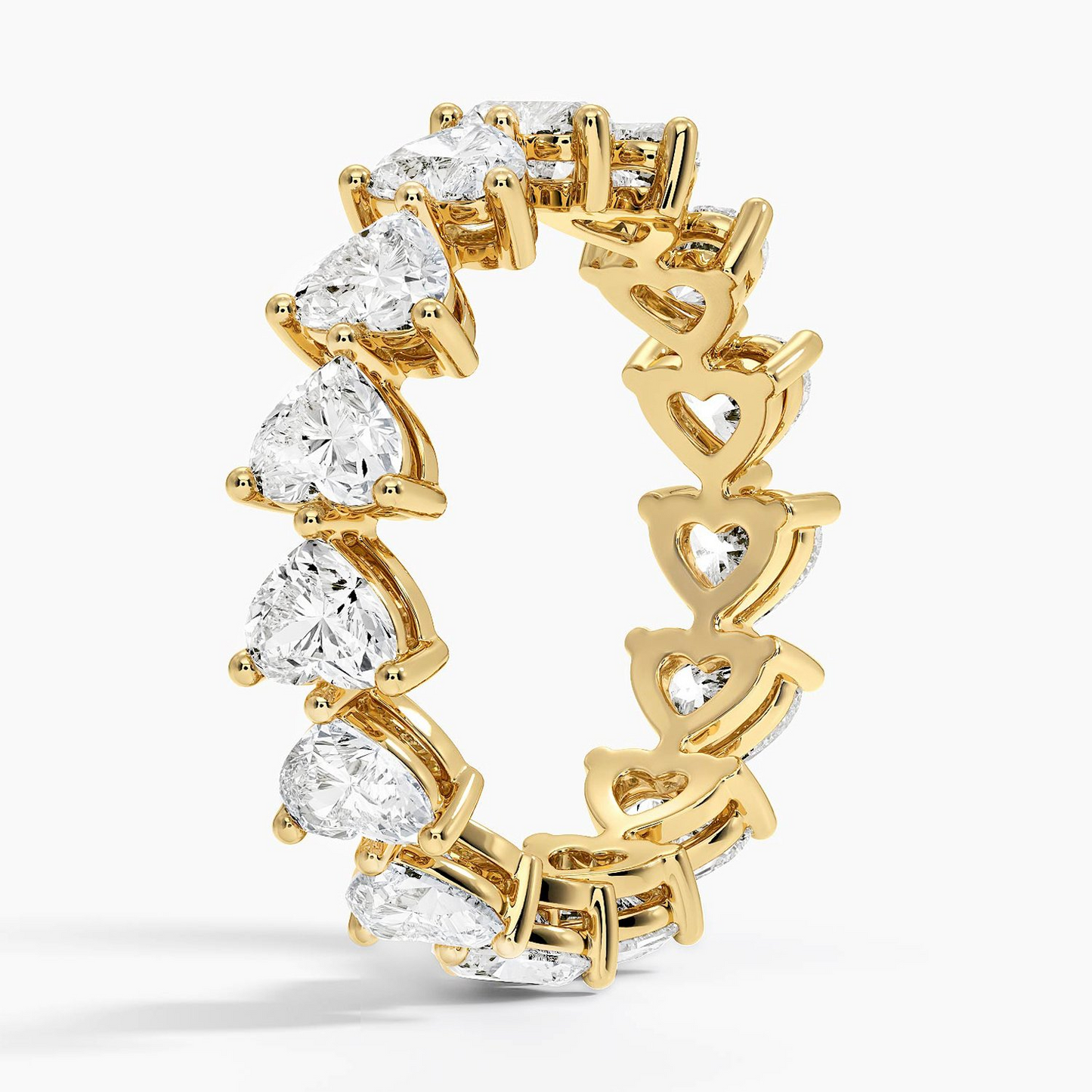 Heart Shaped Full Eternity Lab Grown Diamond Wedding Band