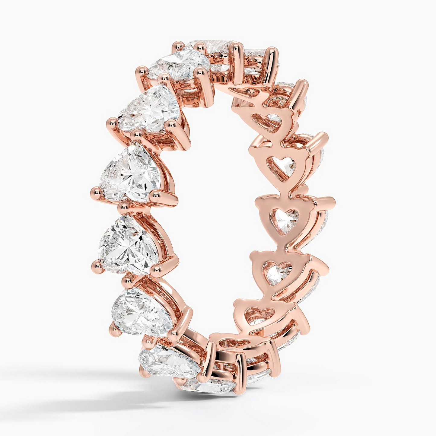 Heart Shaped Full Eternity Lab Grown Diamond Wedding Band