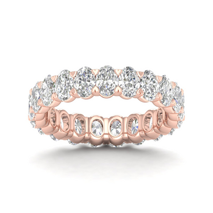3 CTW Oval Diamond Eternity Lab Grown Diamond Wedding Band