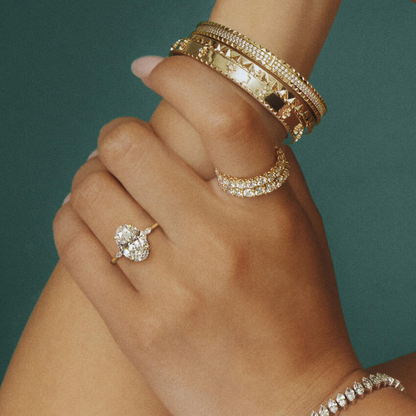 6.5 inch 1.90CTW Pave Set Lab Grown Diamond Bracelet